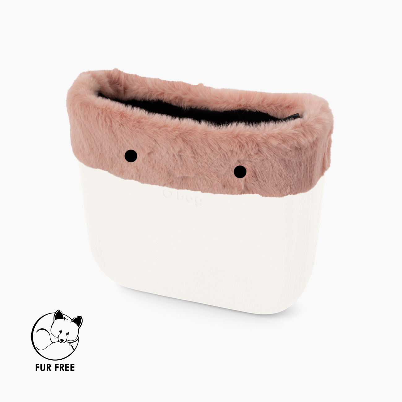 Bordo fibra sintetica effetto lapin rex phard O bag mini - O bag Official Website