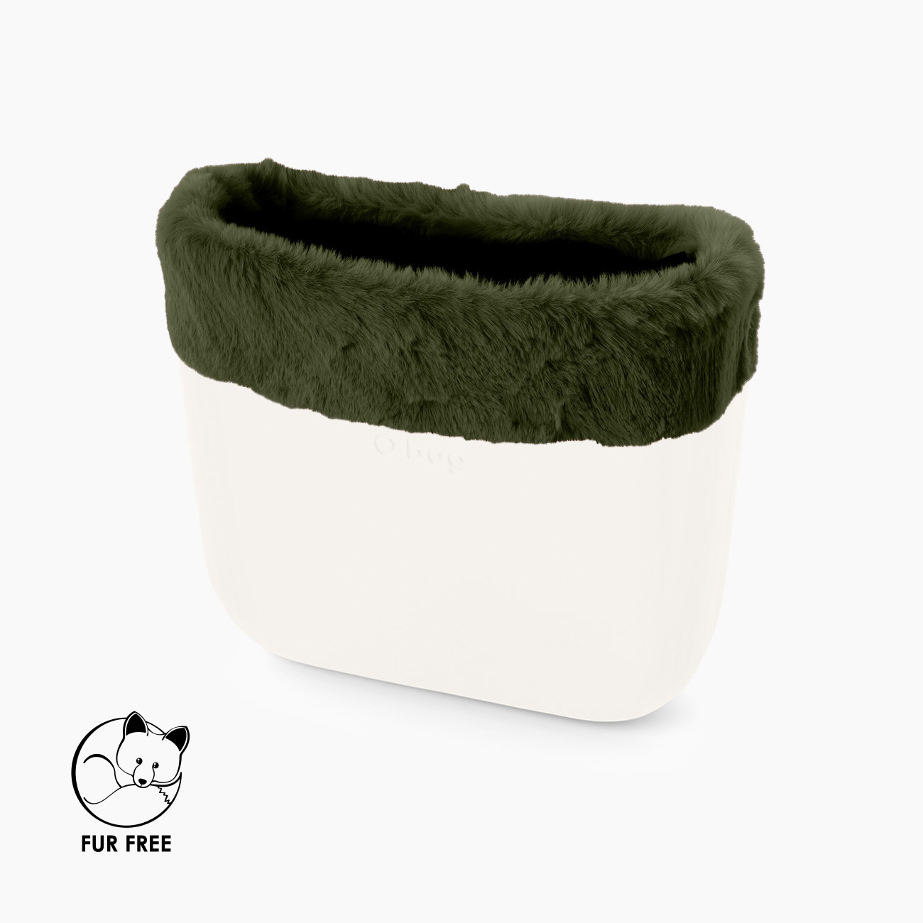 Bordo fibra sintetica effetto lapin rex militare O bag mini - O bag Official Website