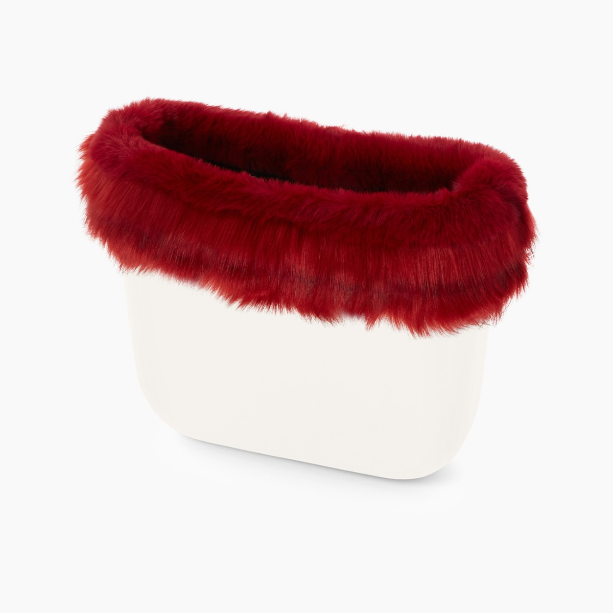 Bordo fibra sintetica effetto lapin scalettata bordeaux O bag mini - O bag Official Website