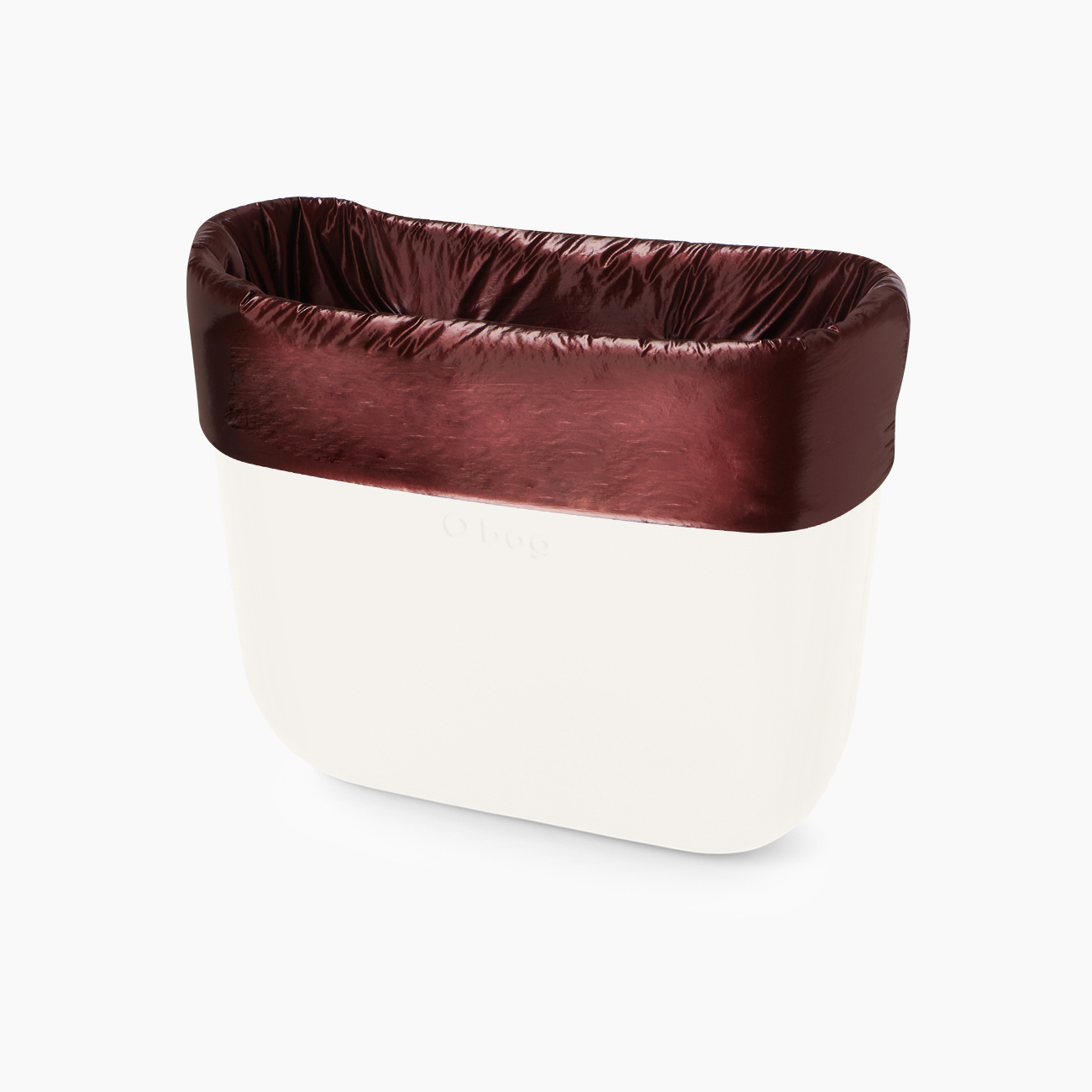 Bordo nylon lucido imbottito bordeaux O bag mini - O bag Official Website