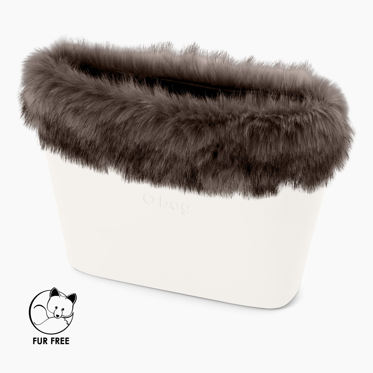 Bordo fibra sintetica effetto volpe tortora O bag urban - O bag Official Website