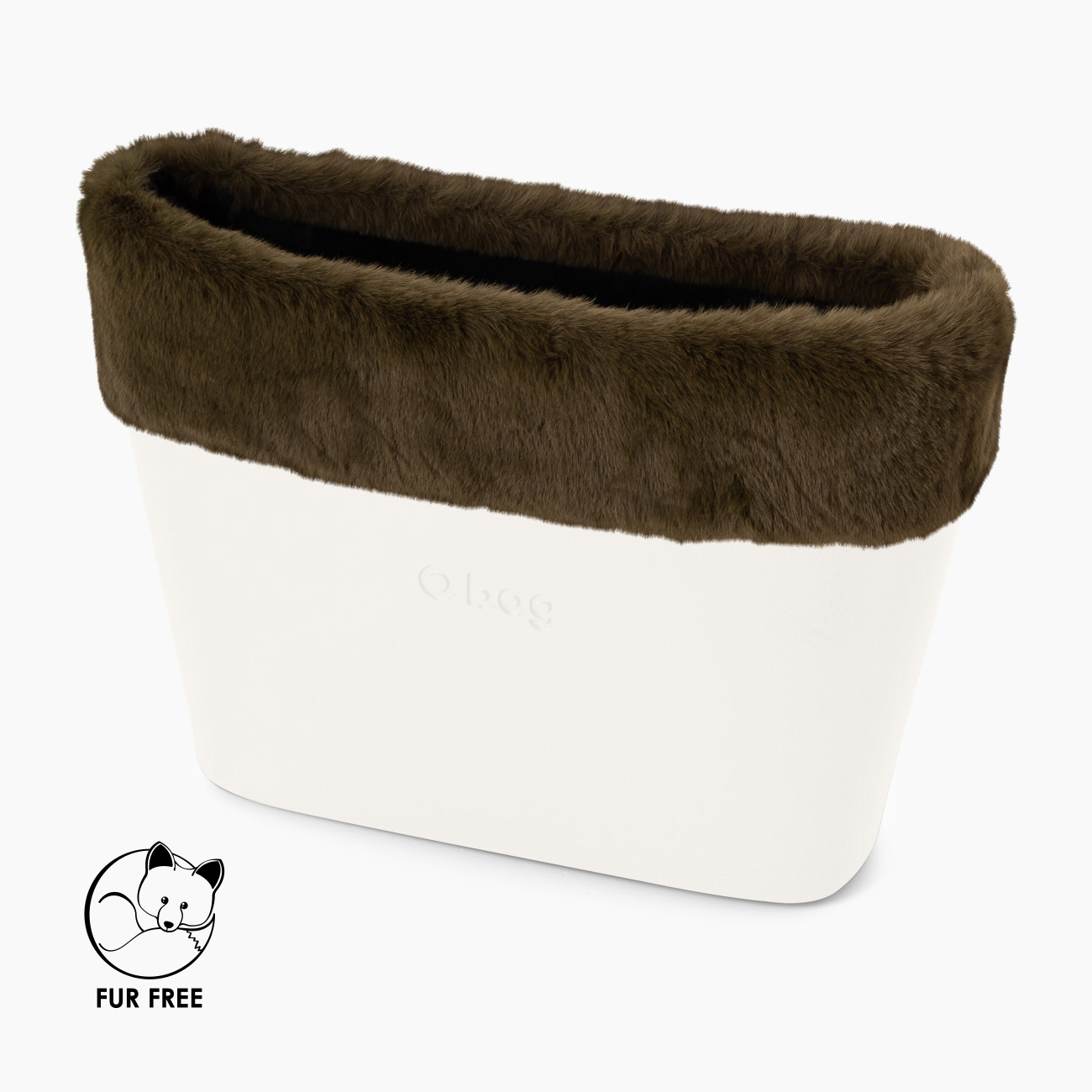 Bordo fibra sintetica effetto lapin rex bianco O bag urban - O bag Official Website