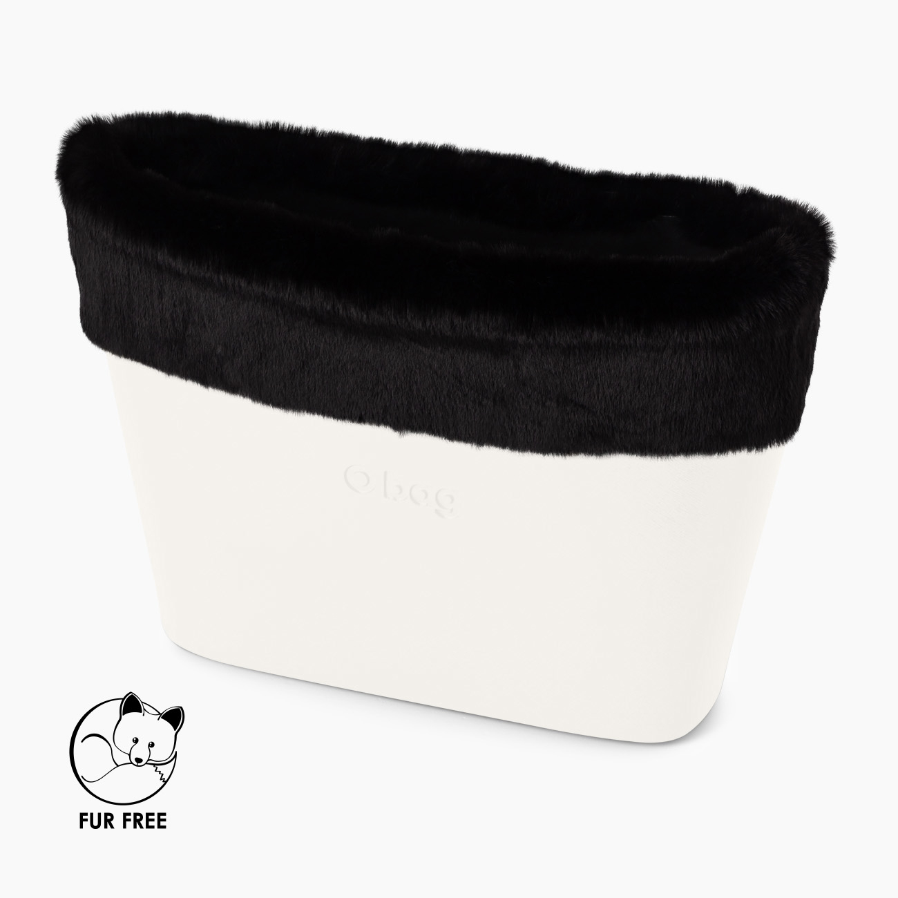 Bordo fibra sintetica effetto lapin rex nero O bag urban - O bag Official Website