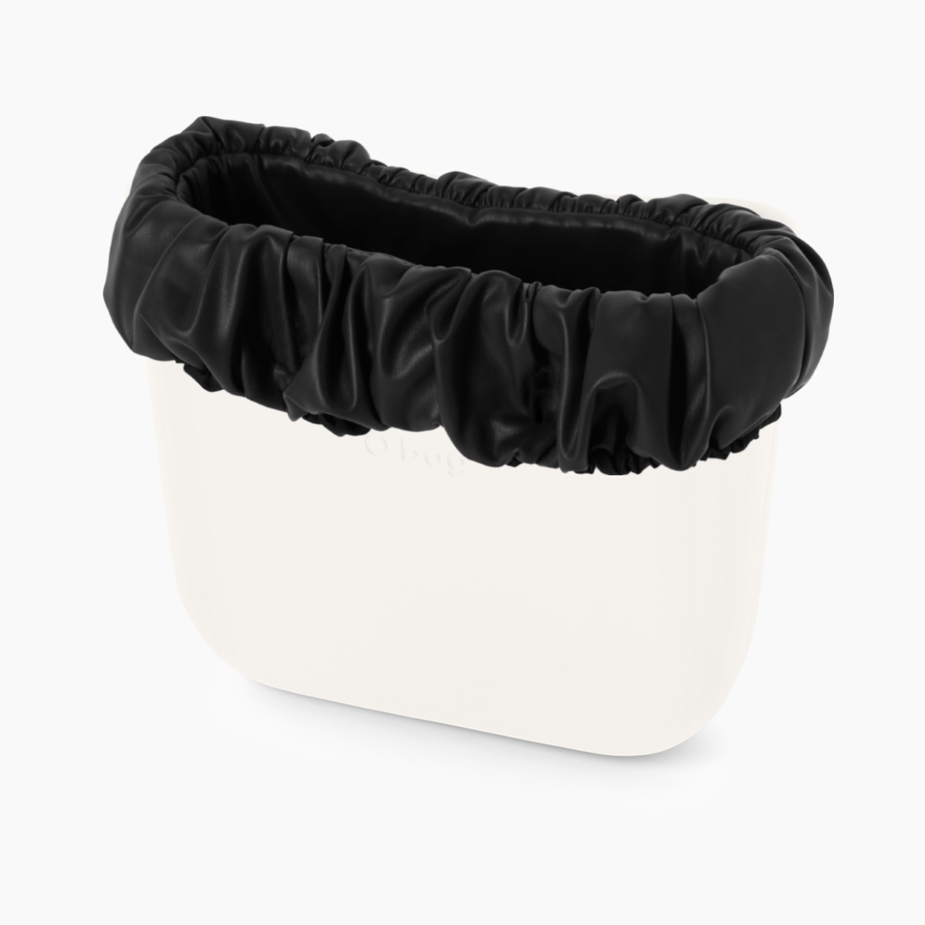 Bordo in nappa rouche nero O bag - O bag Official Website