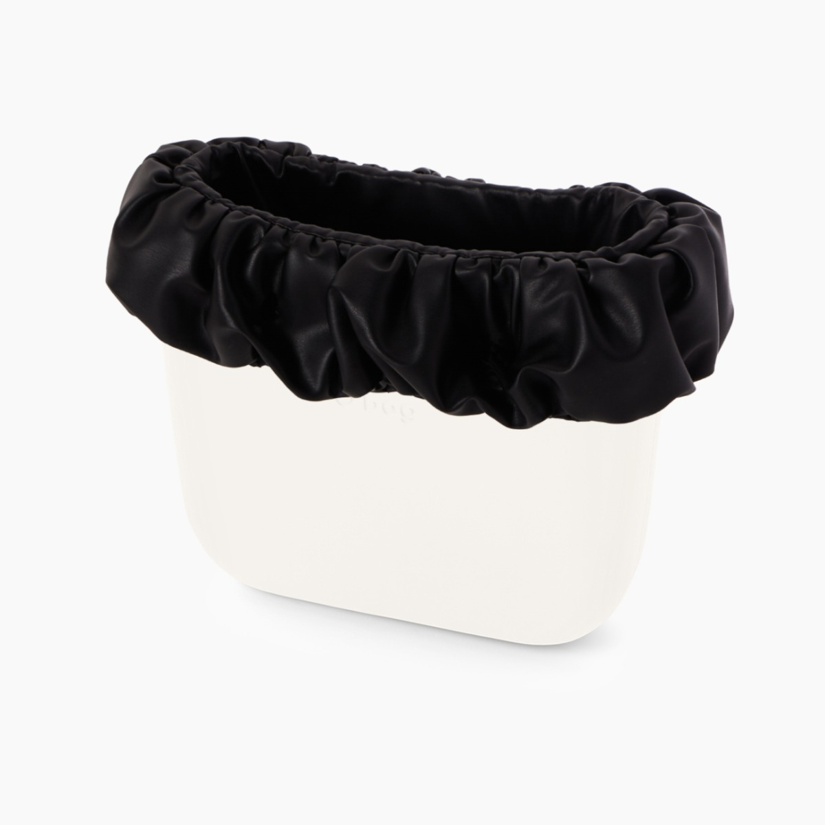 Bordo in nappa rouche nero O bag mini - O bag Official Website