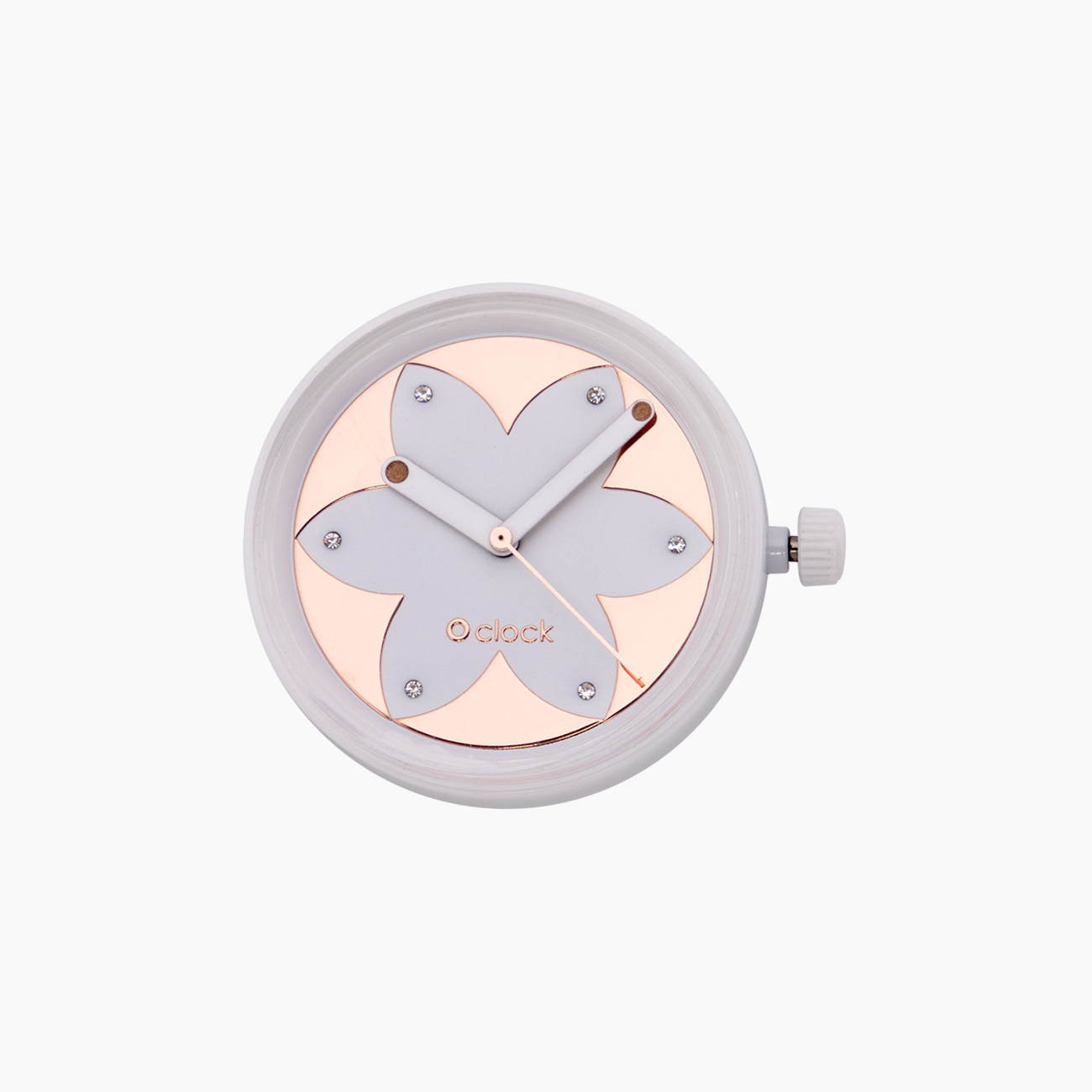 Meccanismo metal ﬂower oro rosa O clock - O bag Official Website