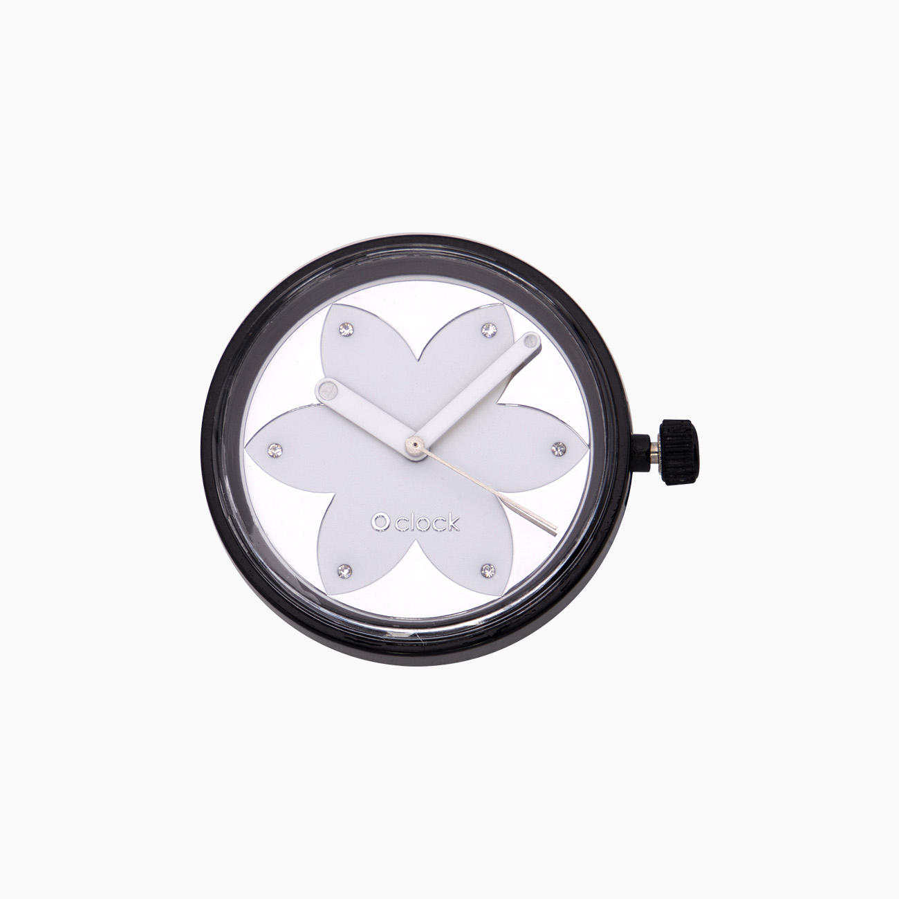 Cadran fleur de métal argent O clock - O bag Official Website