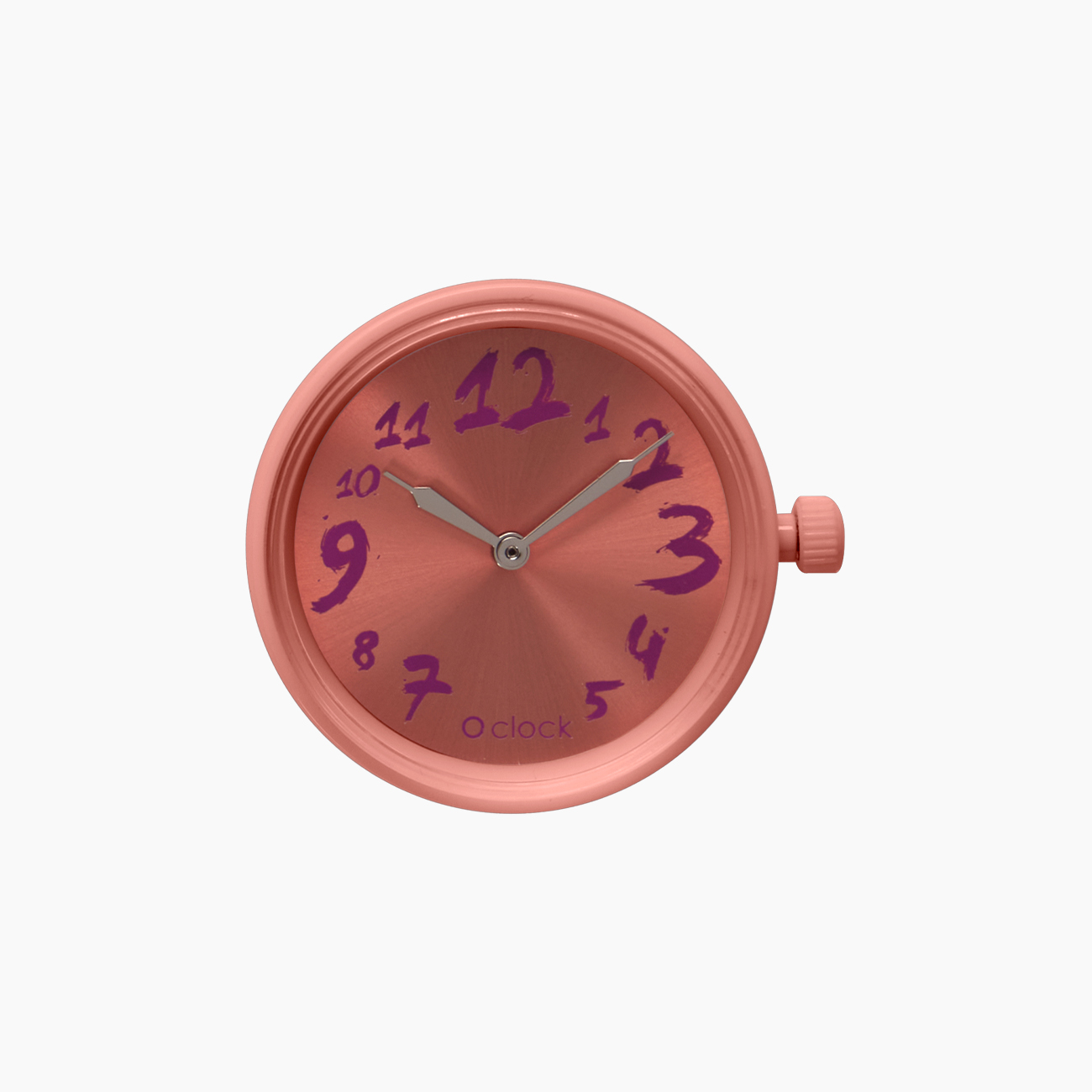 Meccanismo brushed numbers salmone O clock - O bag Official Website
