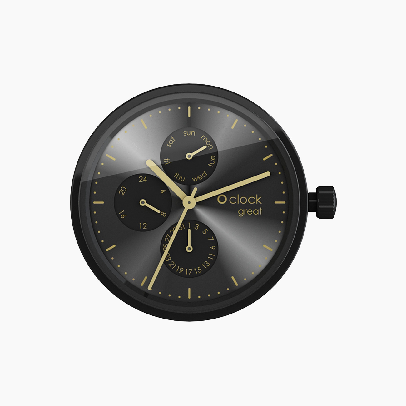Dial date soleil black O clock great - O bag Official Website