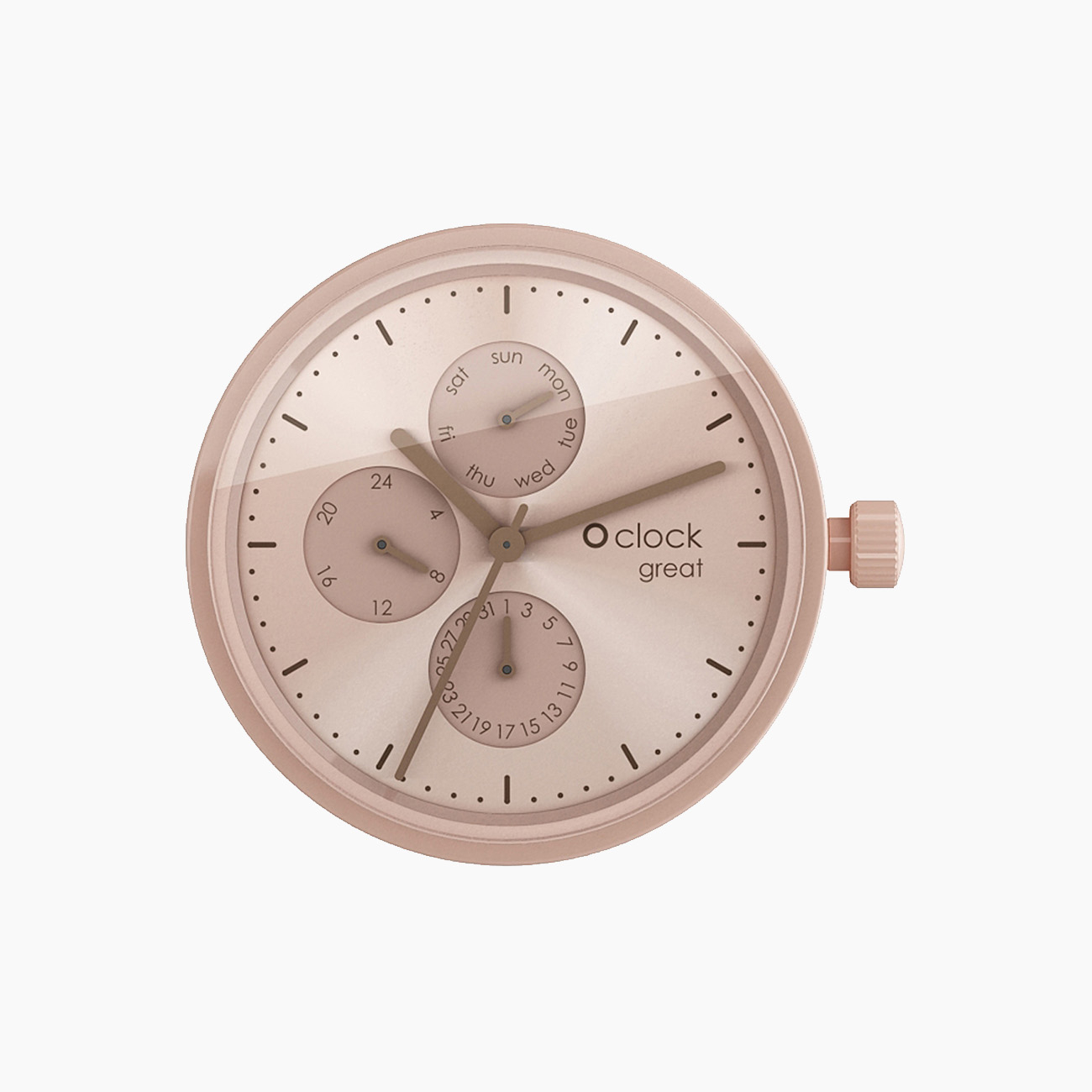 Meccanismo soleil rosa datario O clock great - O bag Official Website