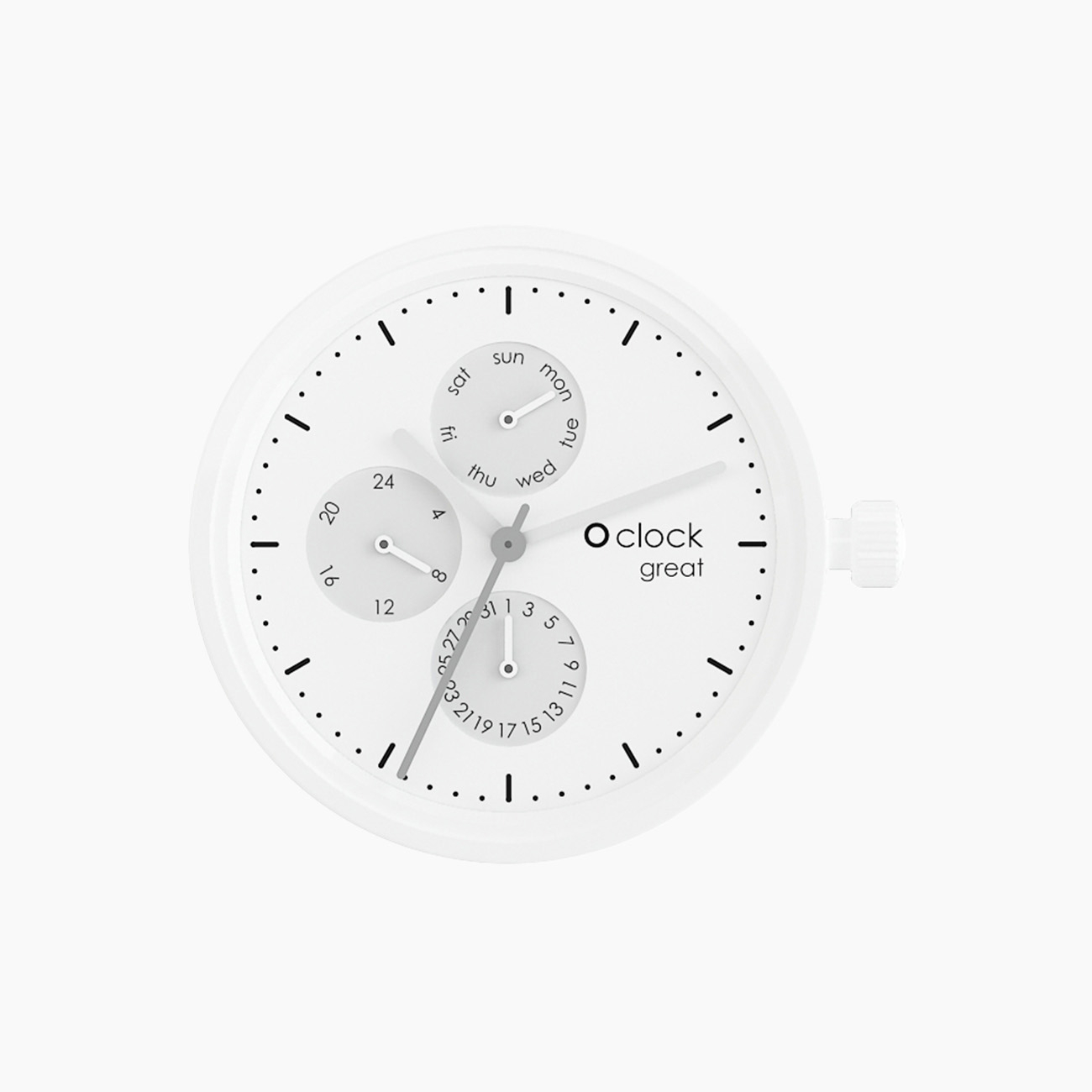 Meccanismo tone on tone bianco datario O clock great - O bag Official Website
