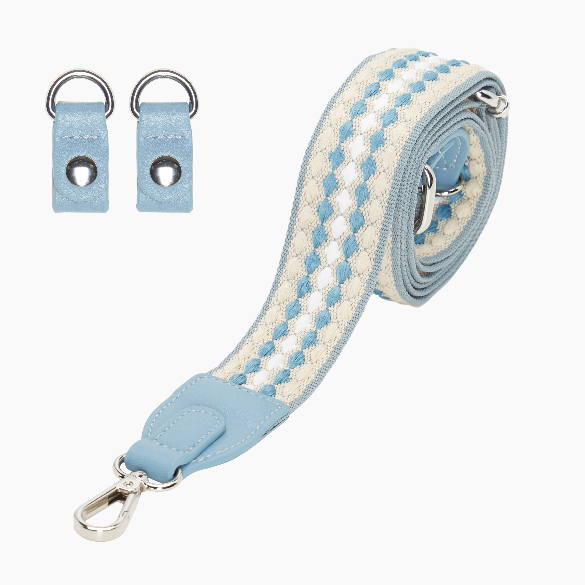 Tracolla jacquard pluriball light blue - O bag Official Website
