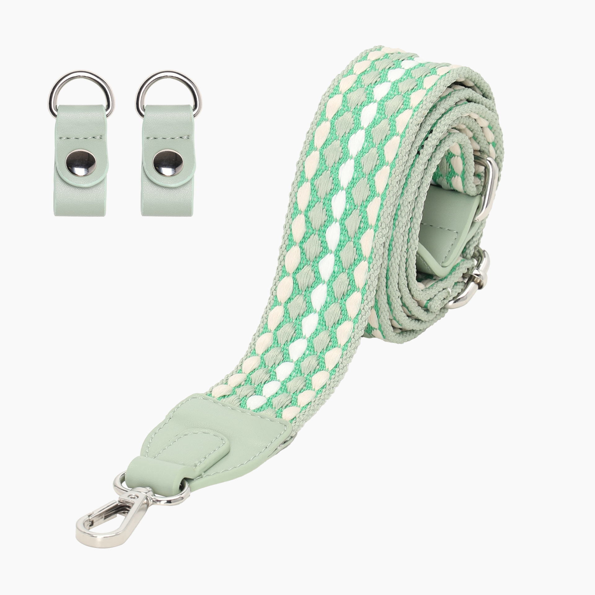 Schulterriemen aus Jacquard-Multiball Matcha - O bag Official Website