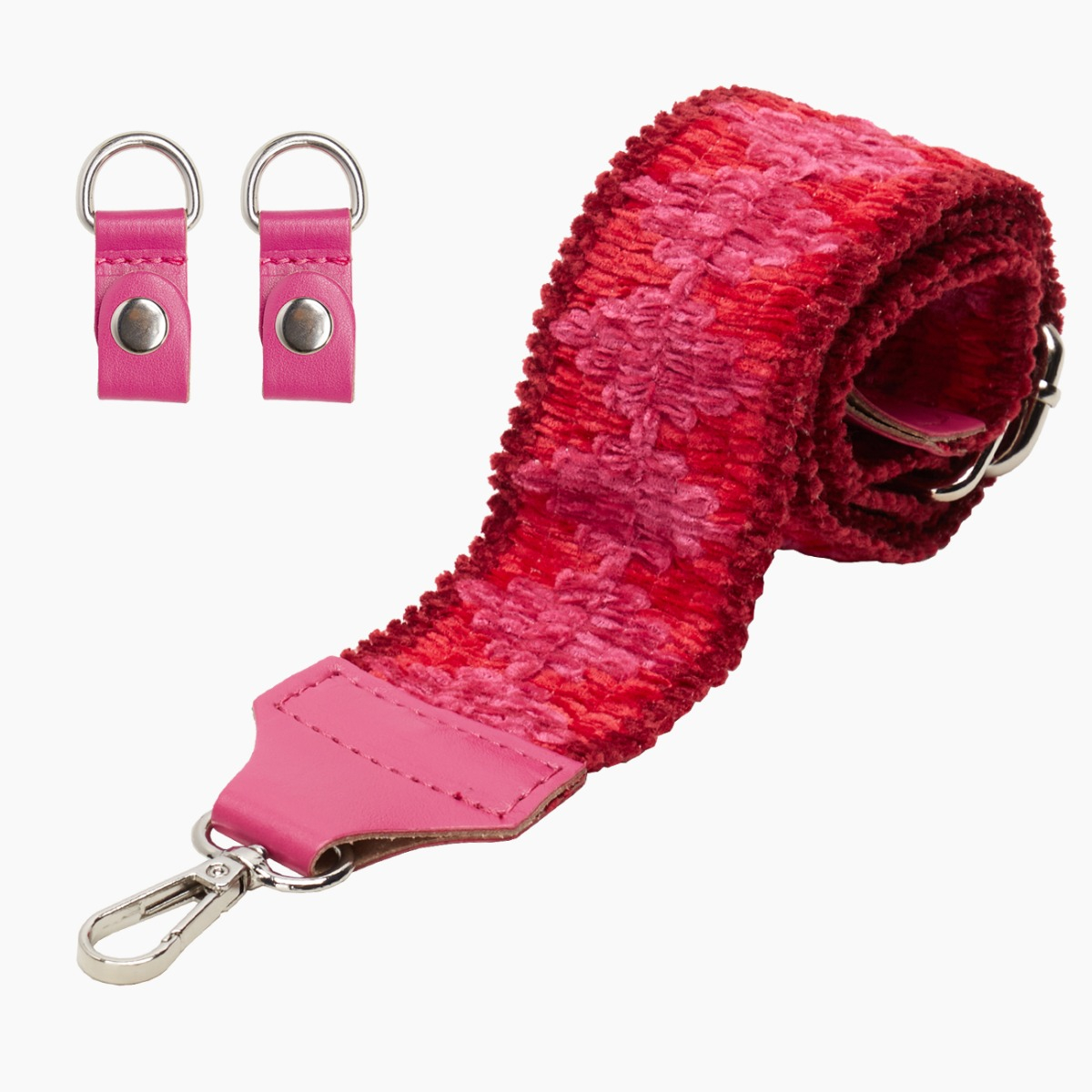 Tracolla in ciniglia fucsia rose - O bag Official Website