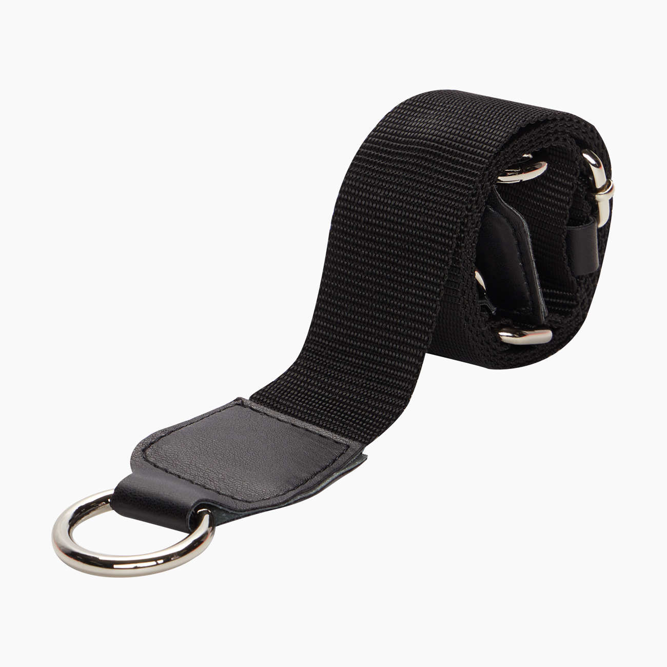 Tracolla regolabile in nylon con moschettoni nera - O bag Official Website