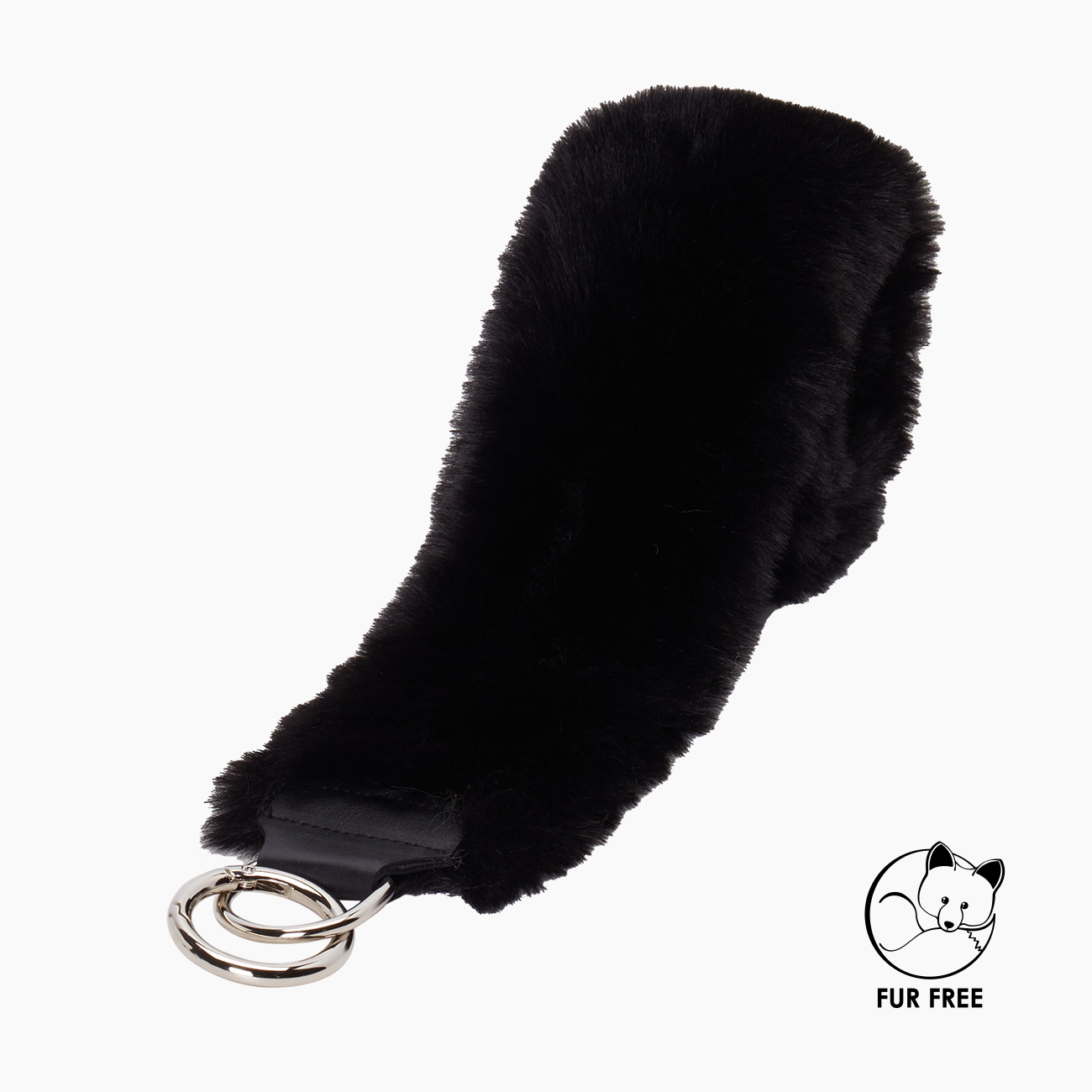 Tracolla fibra sintetica effetto lapin nero - O bag Official Website