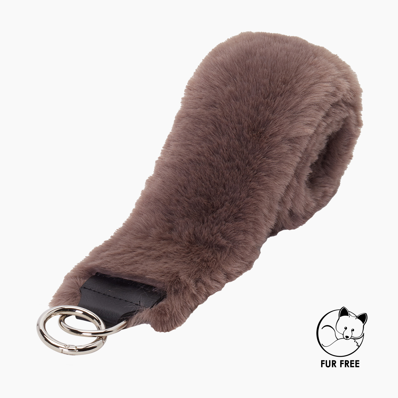 Tracolla fibra sintetica effetto lapin tortora - O bag Official Website