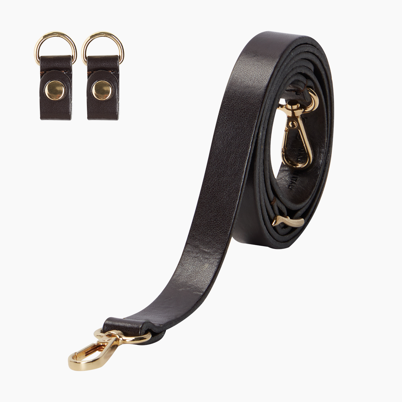 Tracolla extraslim con clip tessuto sintetico testa di moro e oro - O bag Official Website