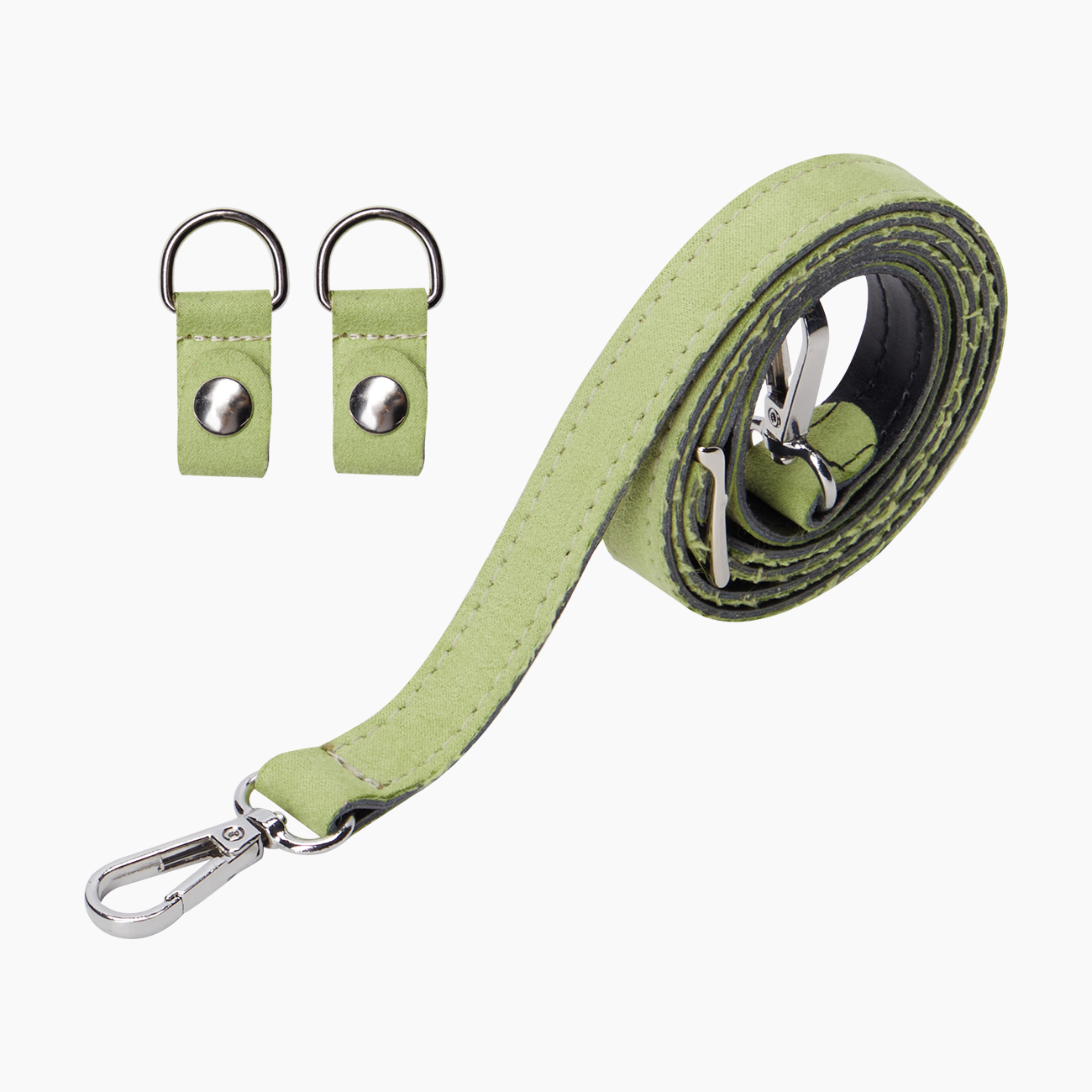 Tracolla extraslim con clip suede avocado - O bag Official Website