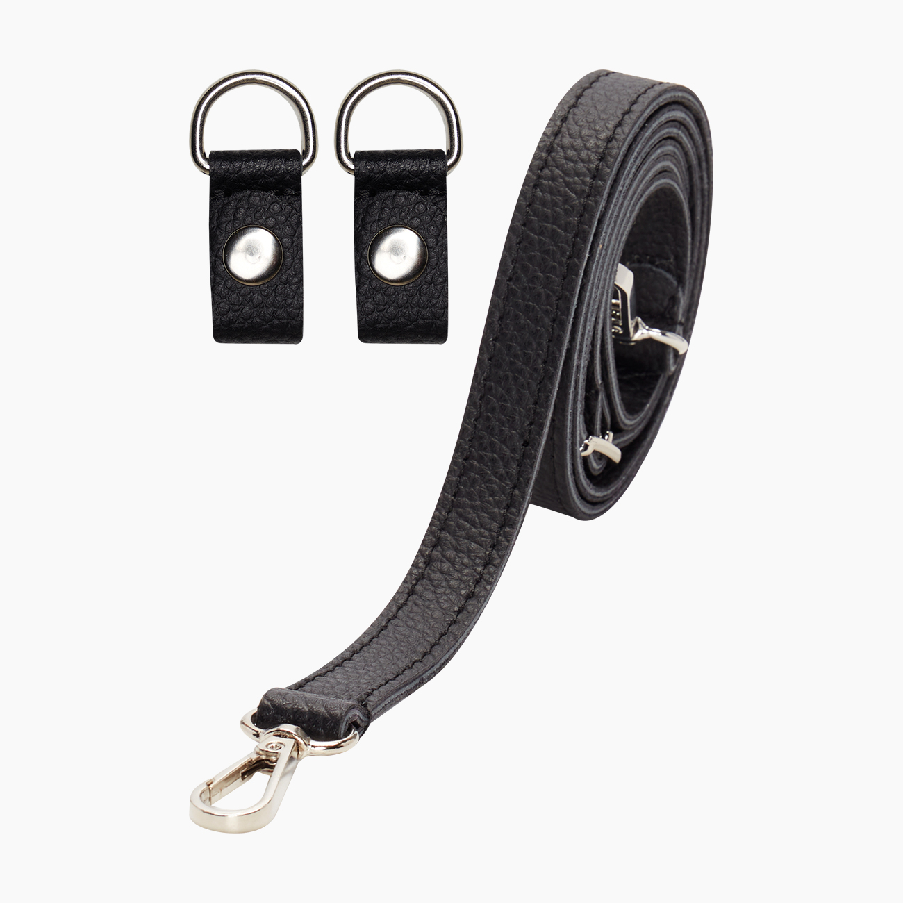 Tracolla extraslim con clip bottalato nero - O bag Official Website