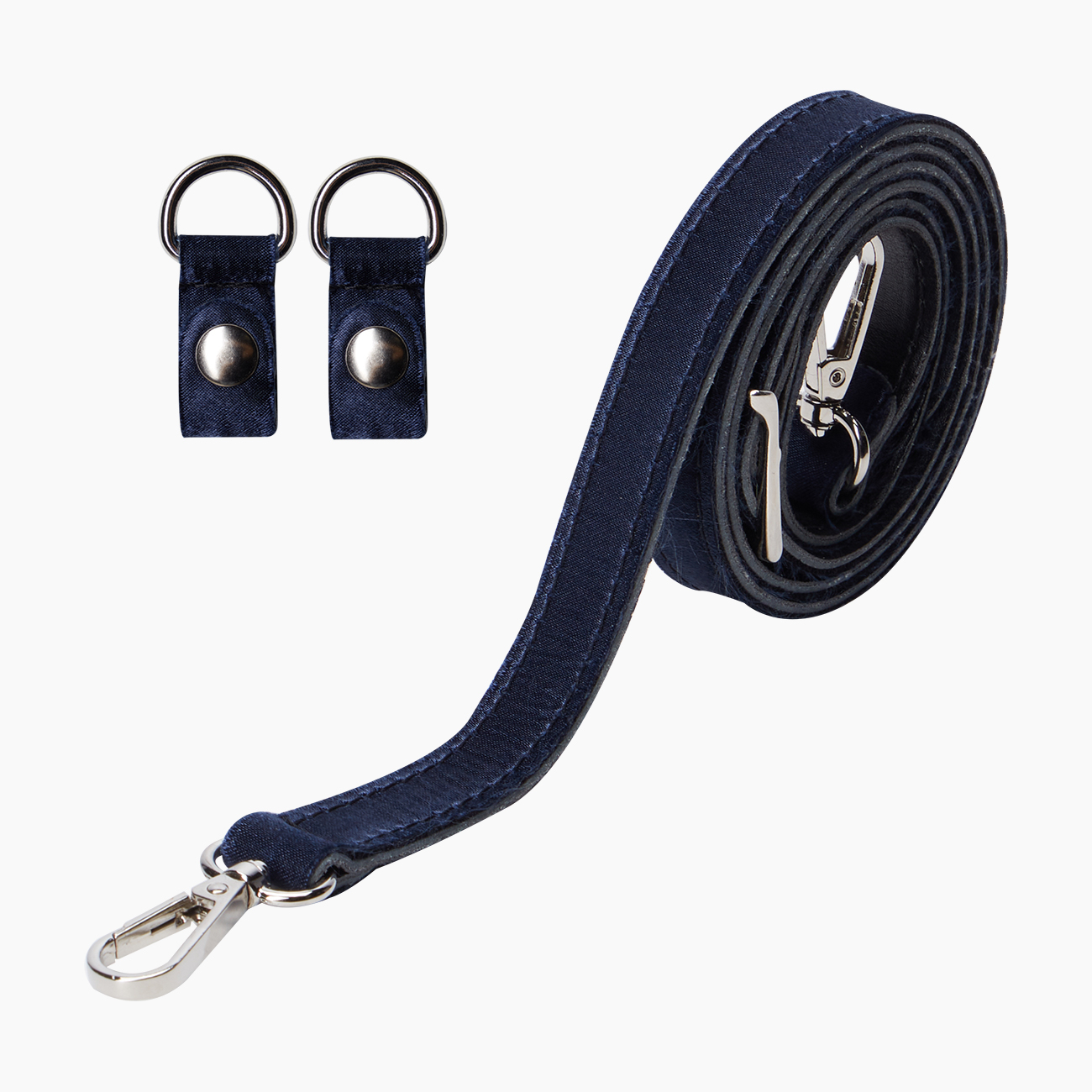 Tracolla extraslim con clip satin blu navy - O bag Official Website