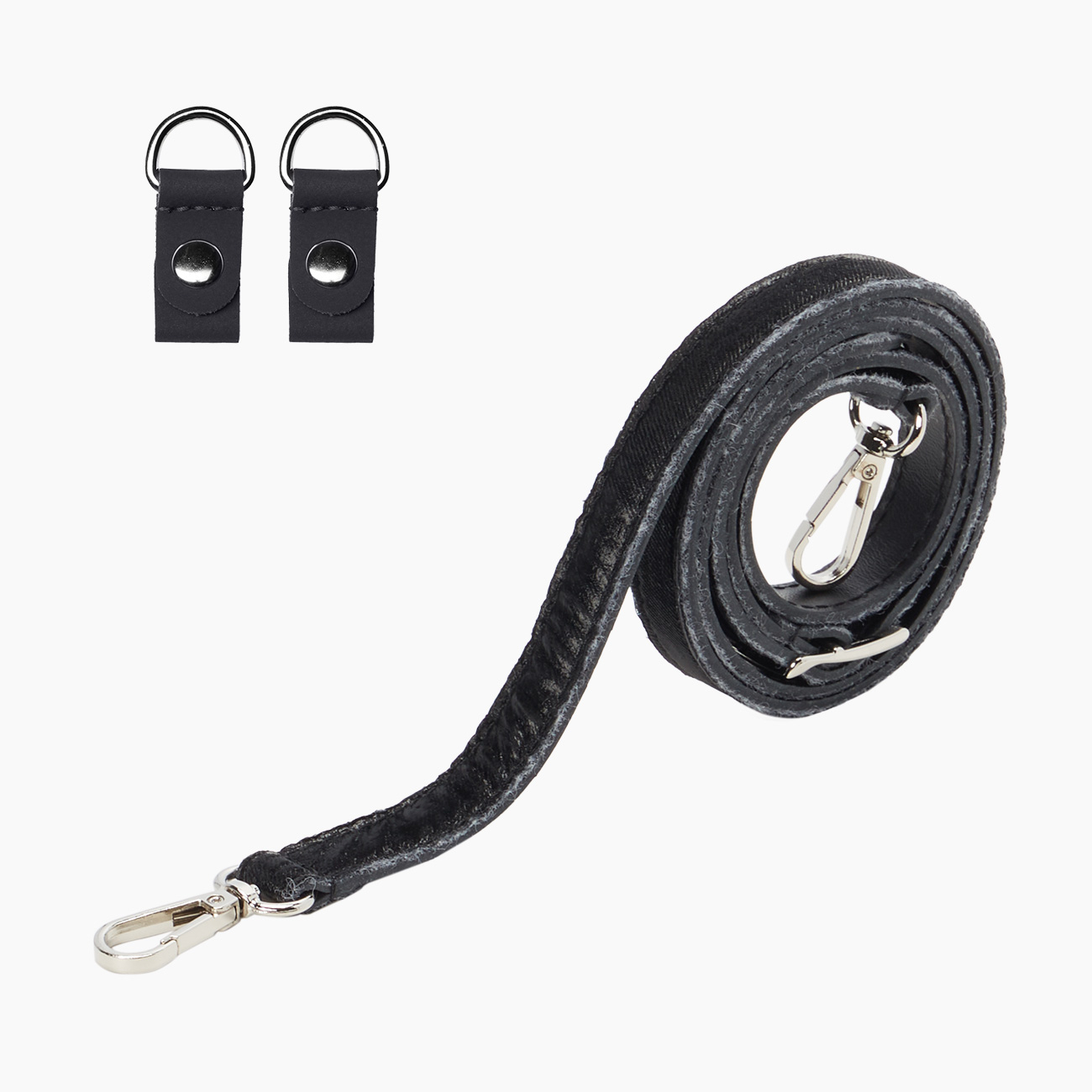 Tracolla extraslim con clip nylon lucido imbottito nero - O bag Official Website