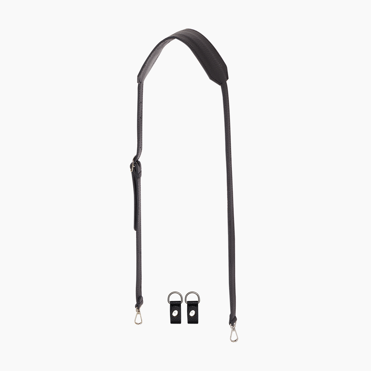Tracolla extraslim con clip e spallaccio bottalato nero - O bag Official Website