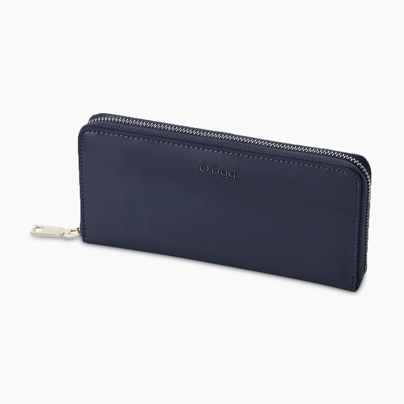 Portafoglio in nappa con zip blu navy O wally - O bag Official Website