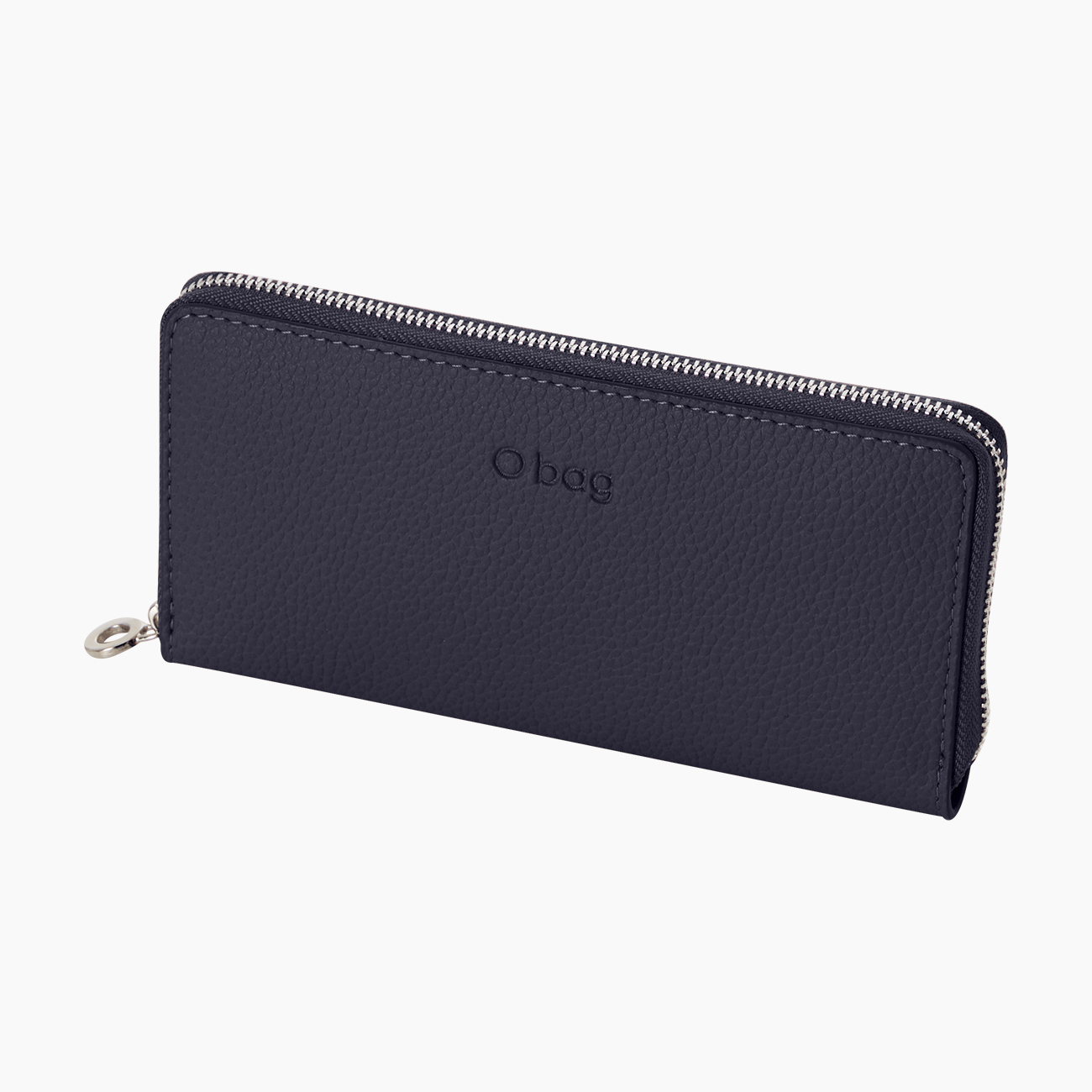 Portafoglio in tessuto sintetico bottalato con zip blu navy O wally - O bag Official Website