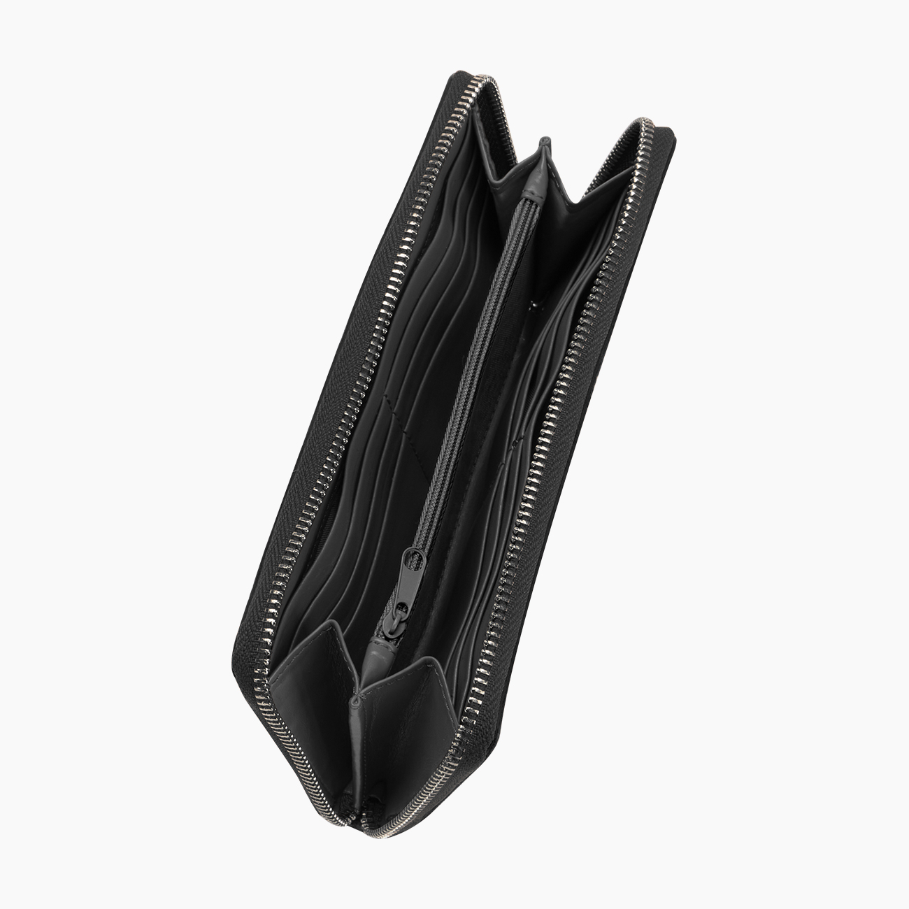 Portafoglio in tessuto sintetico bottalato con zip nero O wally - O bag Official Website