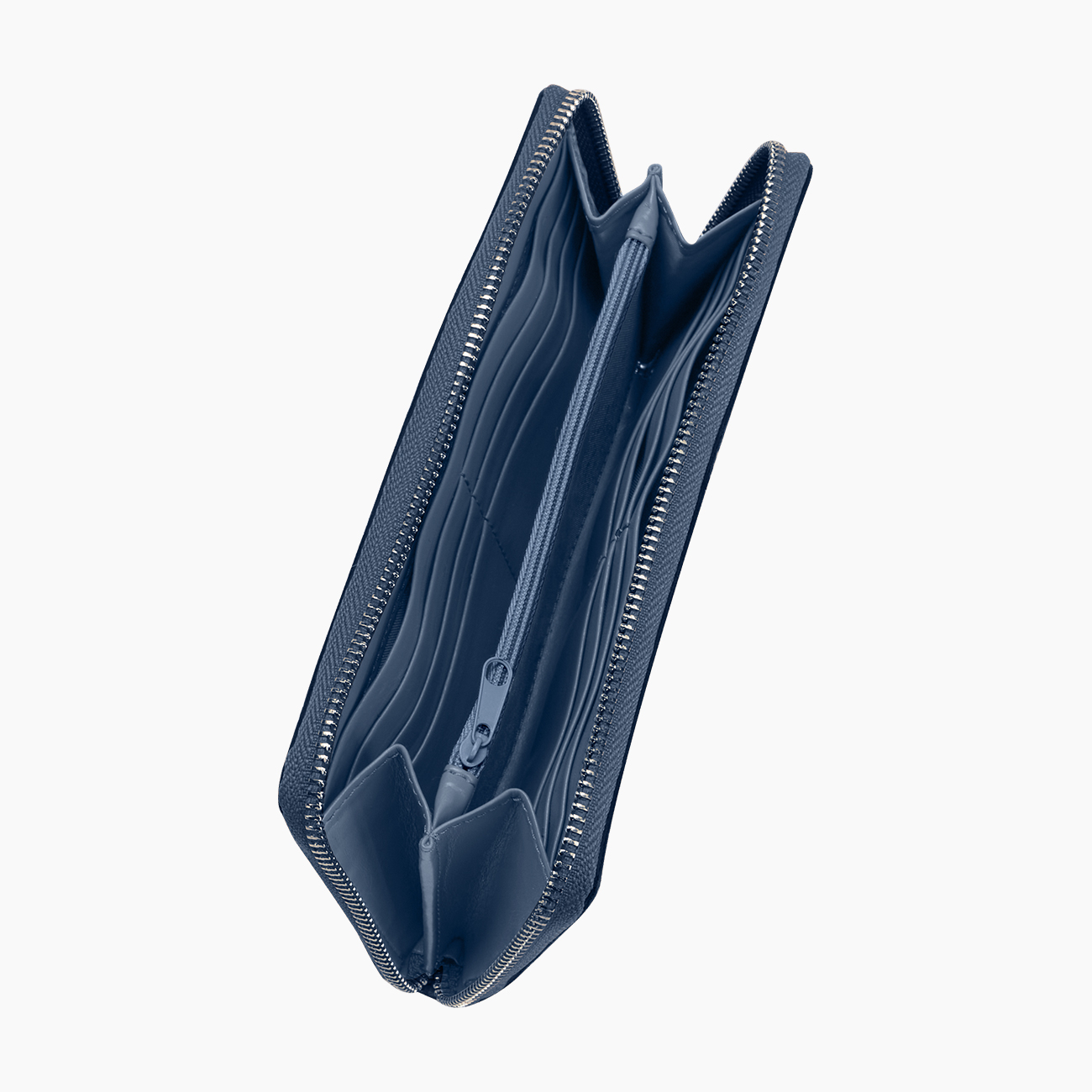 Portafoglio in stampa cocco specchio con zip blu navy O wally - O bag Official Website