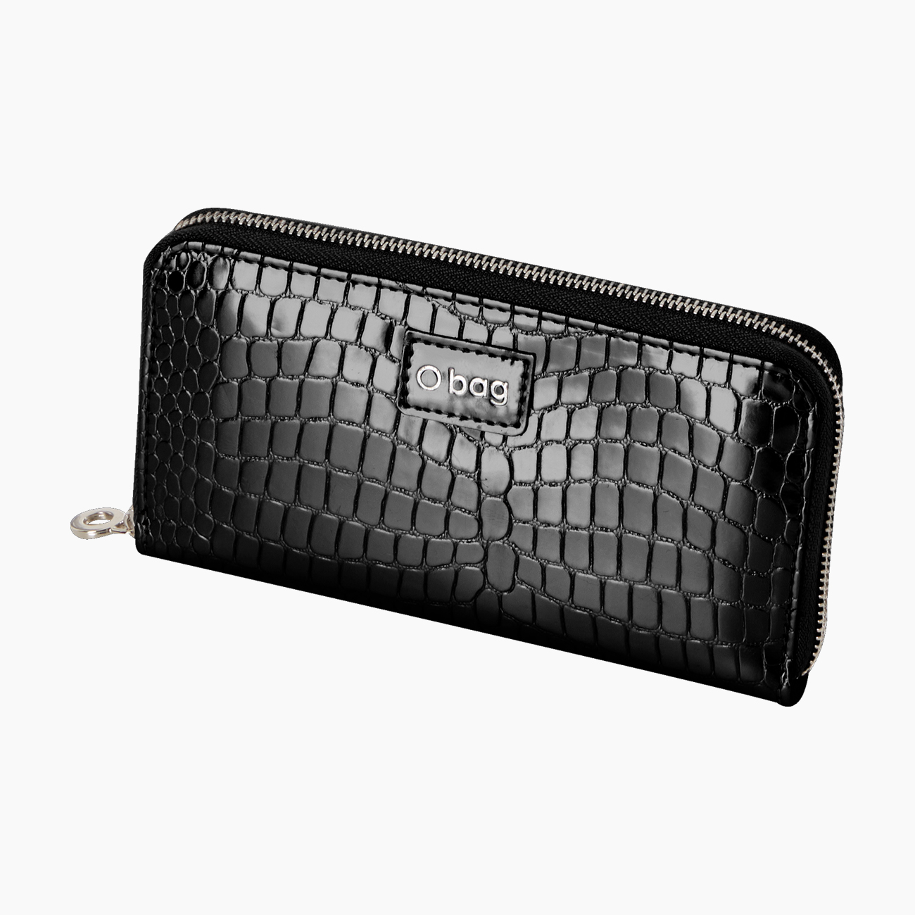 Portafoglio in stampa cocco specchio con zip nero O wally - O bag Official Website