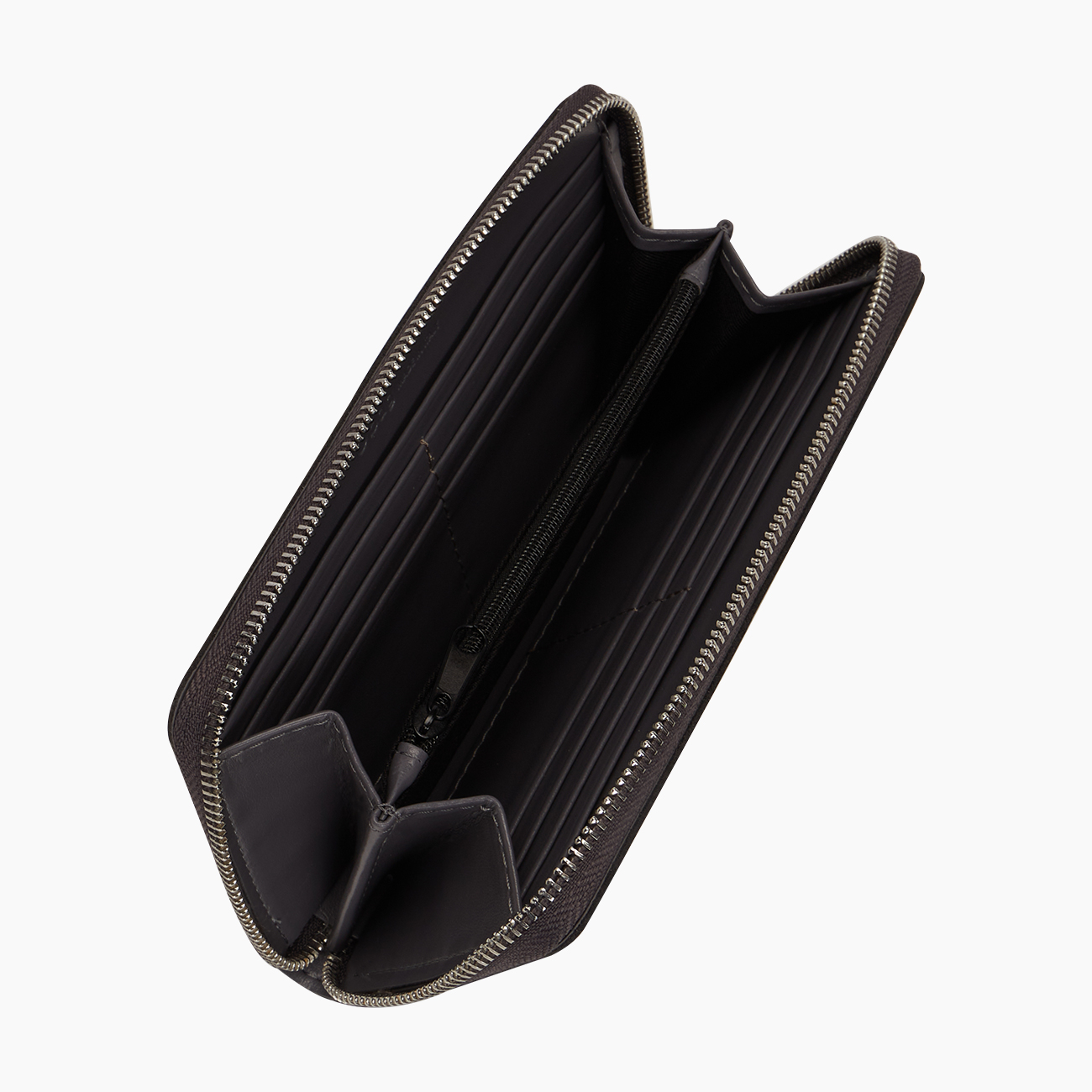 Portafoglio in tessuto sintetico e gommato con zip nero metal O wally - O bag Official Website