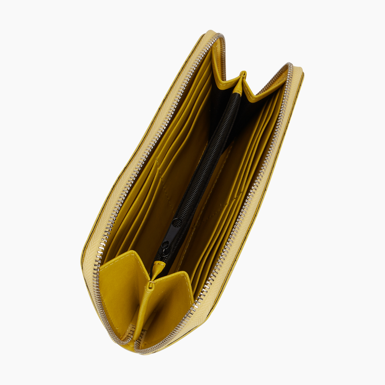 Portafoglio in tessuto sintetico e gommato con zip curry metal O wally - O bag Official Website