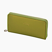 Portafoglio in tessuto sintetico e gommato con zip avocado metal O wally - O bag Official Website