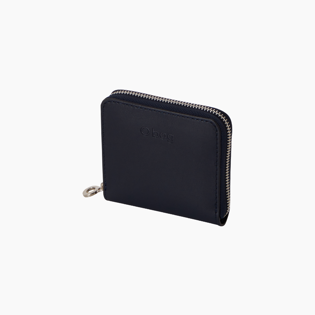 Portafoglio in nappa con zip blu navy O half wally - O bag Official Website