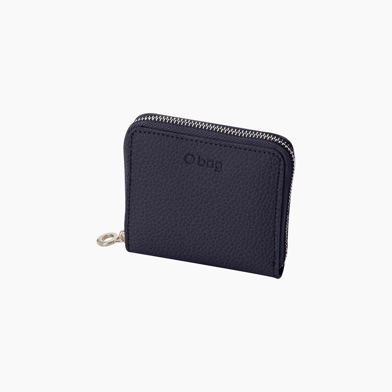 Portafoglio in tessuto sintetico bottalato con zip blu navy O half wally - O bag Official Website