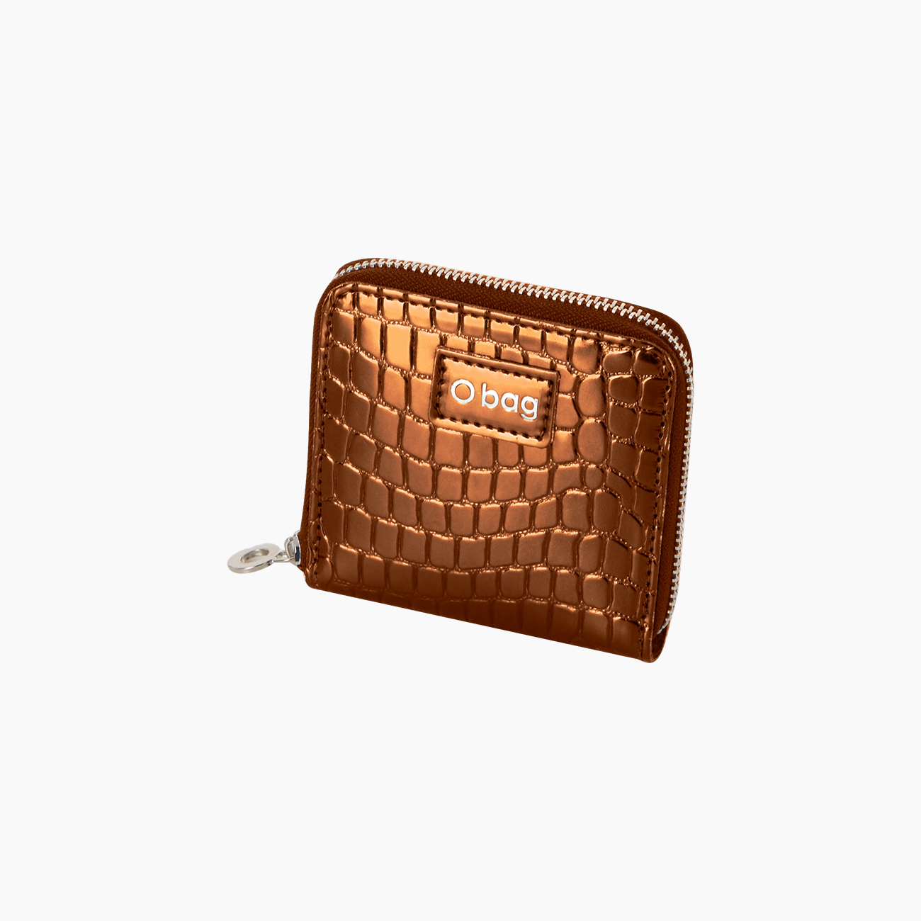 Portafoglio in stampa cocco specchio con zip bronzo O half wally - O bag Official Website
