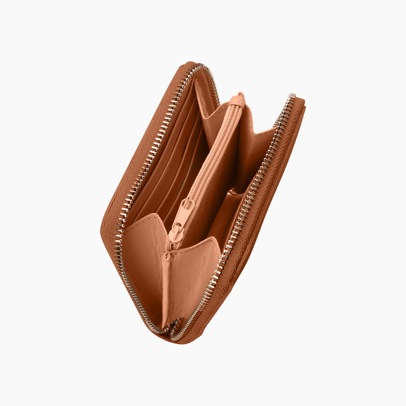 Portafoglio in stampa cocco specchio con zip bronzo O half wally - O bag Official Website