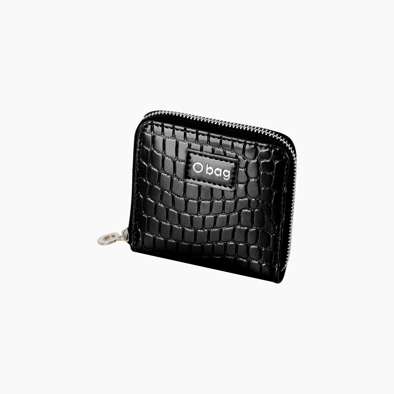 Portafoglio in stampa cocco specchio con zip nero O half wally - O bag Official Website