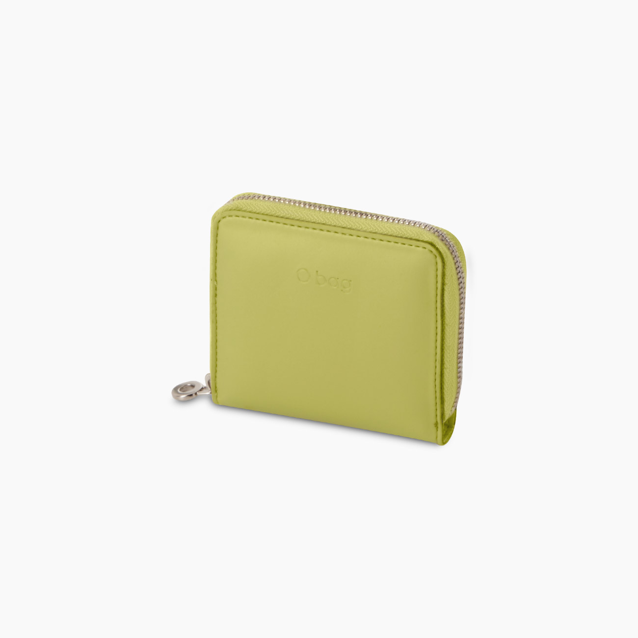 Portafoglio in tessuto sintetico e gommato con zip celery green O half wally - O bag Official Website