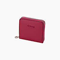 Portafoglio in tessuto gommato con zip sangria metal O half wally - O bag Official Website
