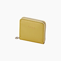 Portafoglio in tessuto gommato con zip curry metal O half wally - O bag Official Website