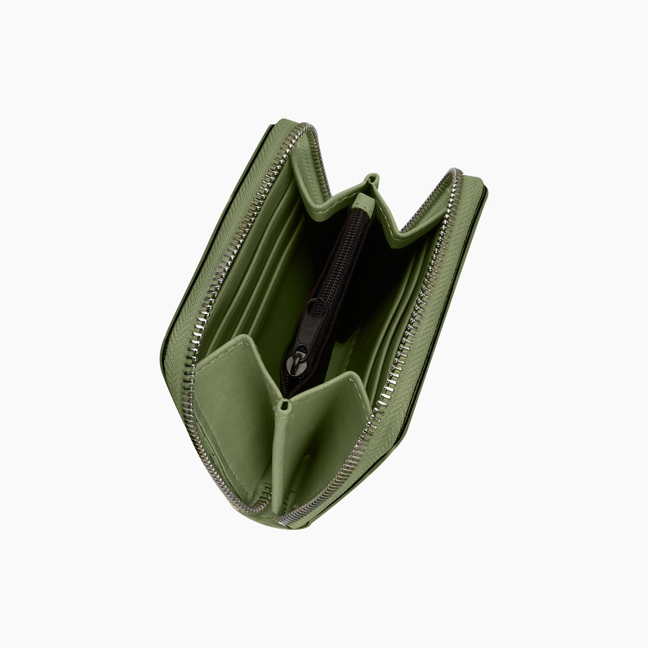 Portafoglio in tessuto sintetico e gommato con zip lichene metal O half wally - O bag Official Website