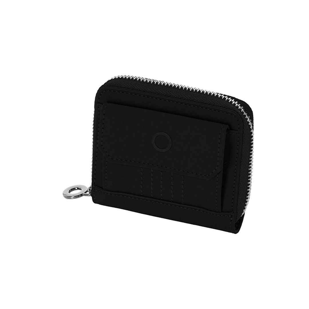 Brieftasche O half wally bucaneve schwarz gummiertes Gewebe - O bag Official Website