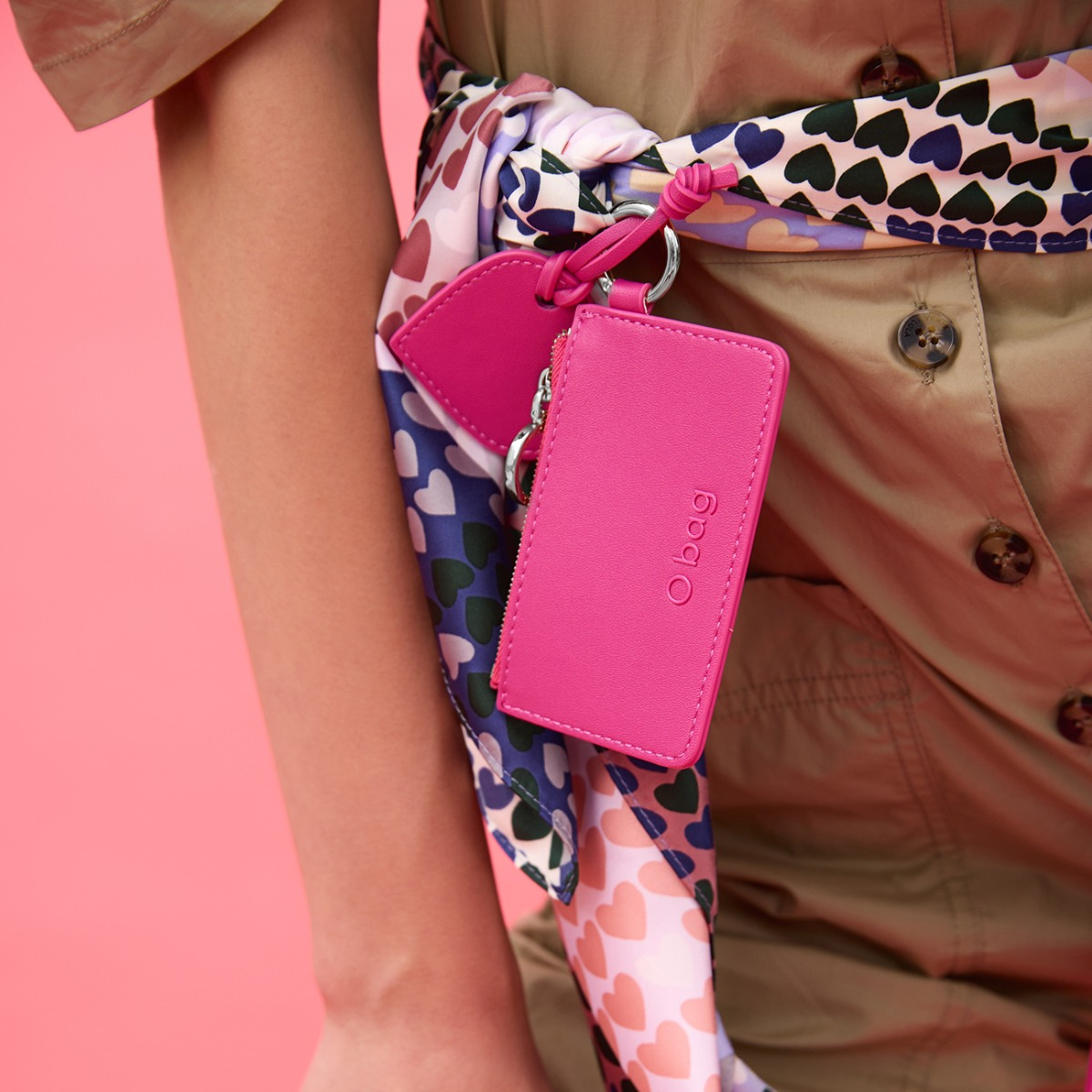 Portamonete charm Christie fucsia rose - O bag Official Website