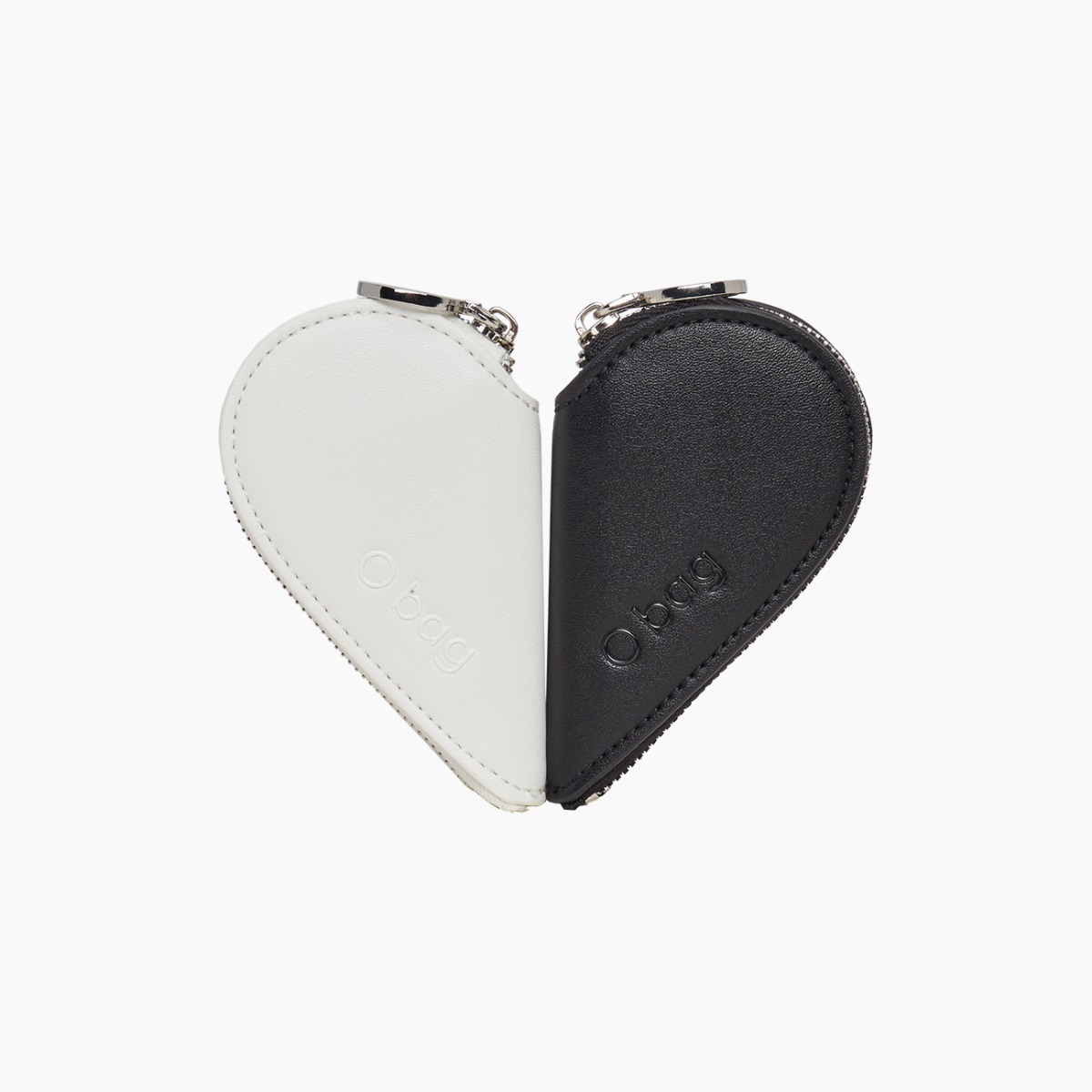 Portamonete cuore divisibile Caroline nero/latte - O bag Official Website