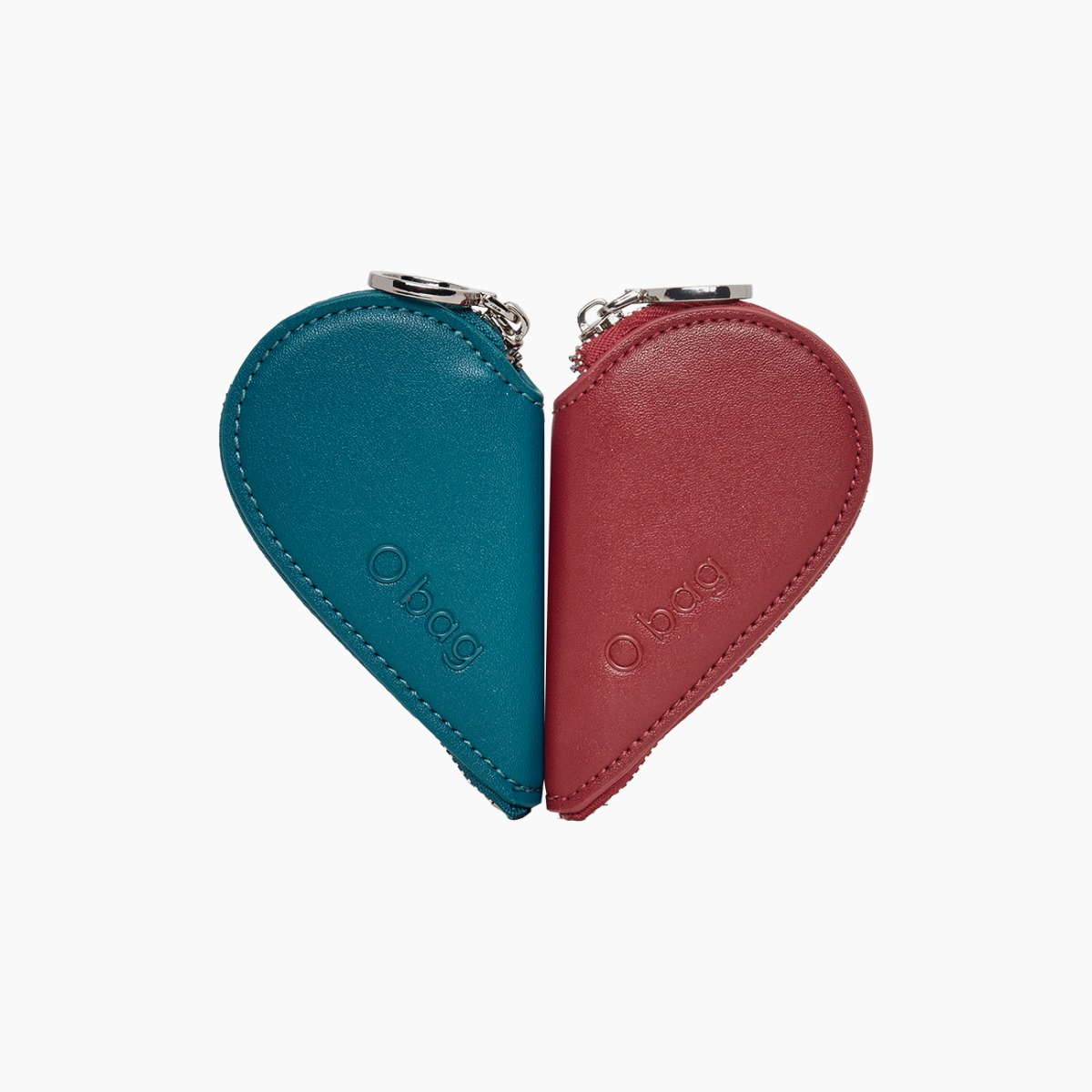 Portamonete cuore divisibile Caroline laguna blue/rosso scarlatto - O bag Official Website