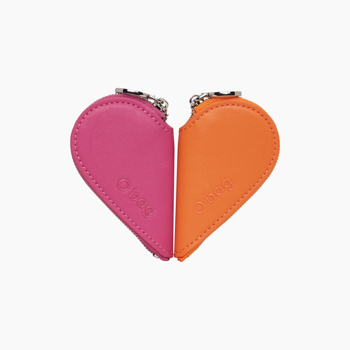 Portamonete cuore divisibile Caroline fucsia rose/amber - O bag Official Website