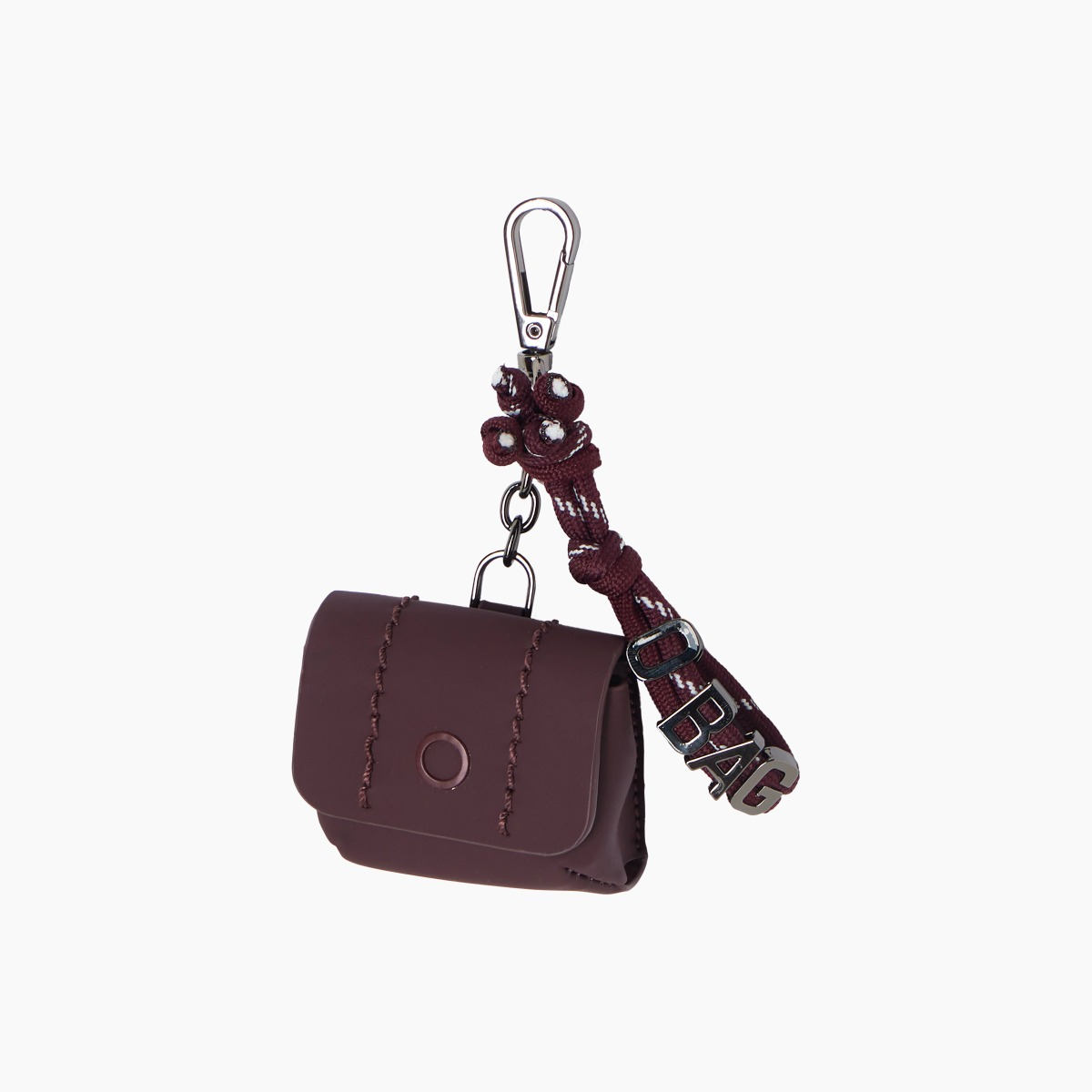 Kopfhöreretui O bag crocus bordeaux gummiertes Gewebe - O bag Official Website